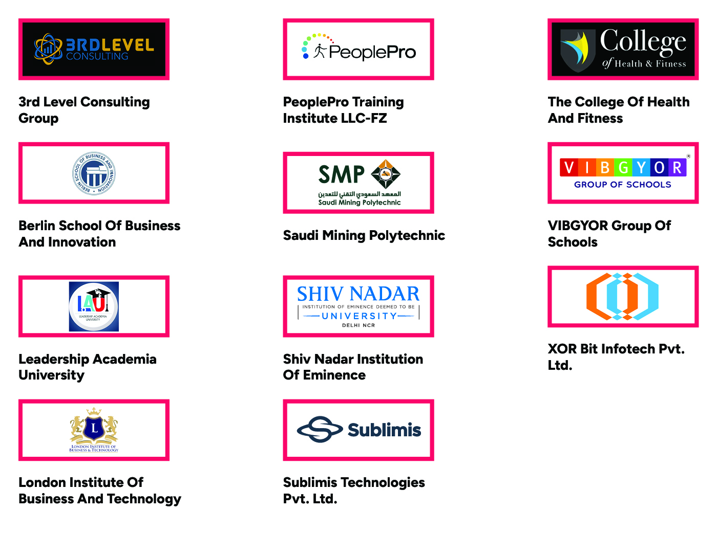 Website organization Awardees
